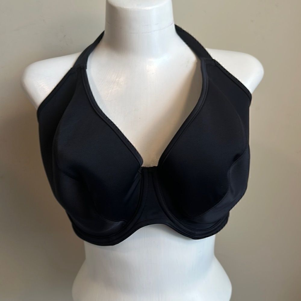 Black Supportive Underwire Sports Bra - Women